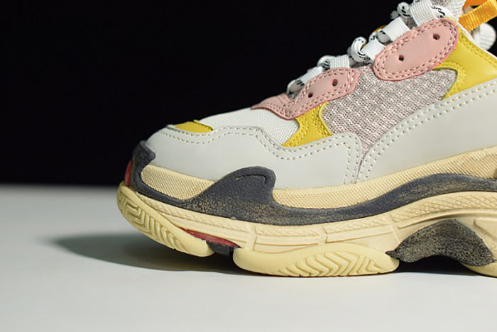 BALENCIAGA TRIPLE S CREAM YELLOW RED