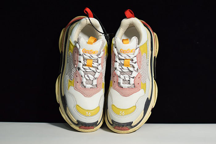 BALENCIAGA TRIPLE S CREAM YELLOW RED