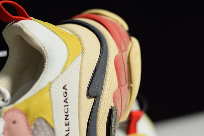 BALENCIAGA TRIPLE S CREAM YELLOW RED