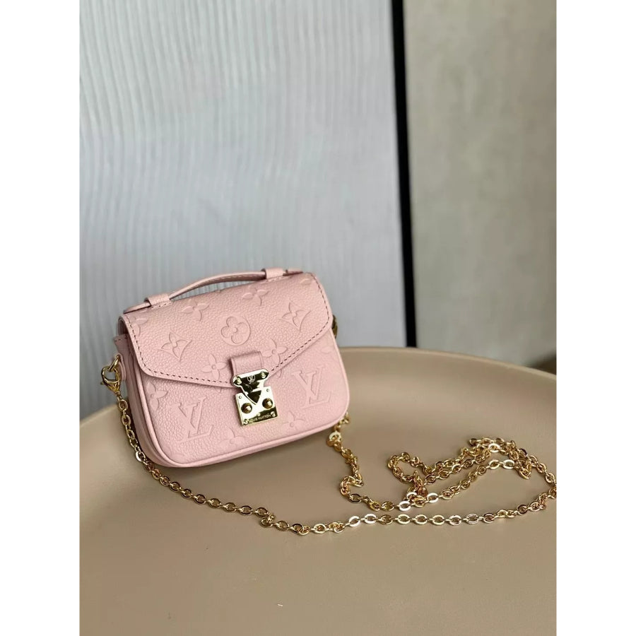 LOUIS VUITTON 14*11*3.5CM MICRO METIS CHAIN BAG, LEATHER