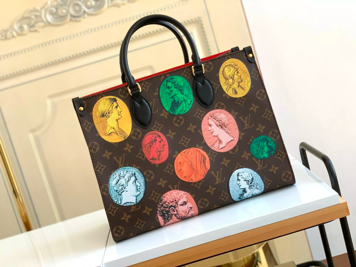 LOUIS VUITTON 35 X 27 X 14CM XFORNASETTI CAPSULE SERIES, ONTHEGO TOTE BAG