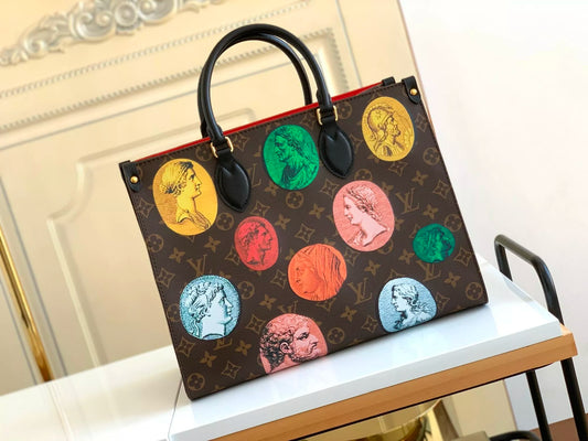 LOUIS VUITTON 35 X 27 X 14CM XFORNASETTI CAPSULE SERIES, ONTHEGO TOTE BAG