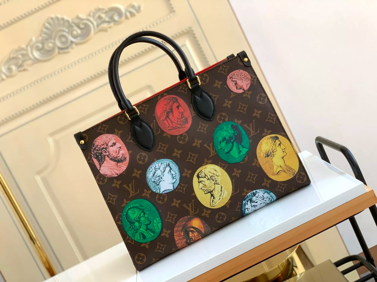 LOUIS VUITTON 35 X 27 X 14CM XFORNASETTI CAPSULE SERIES, ONTHEGO TOTE BAG