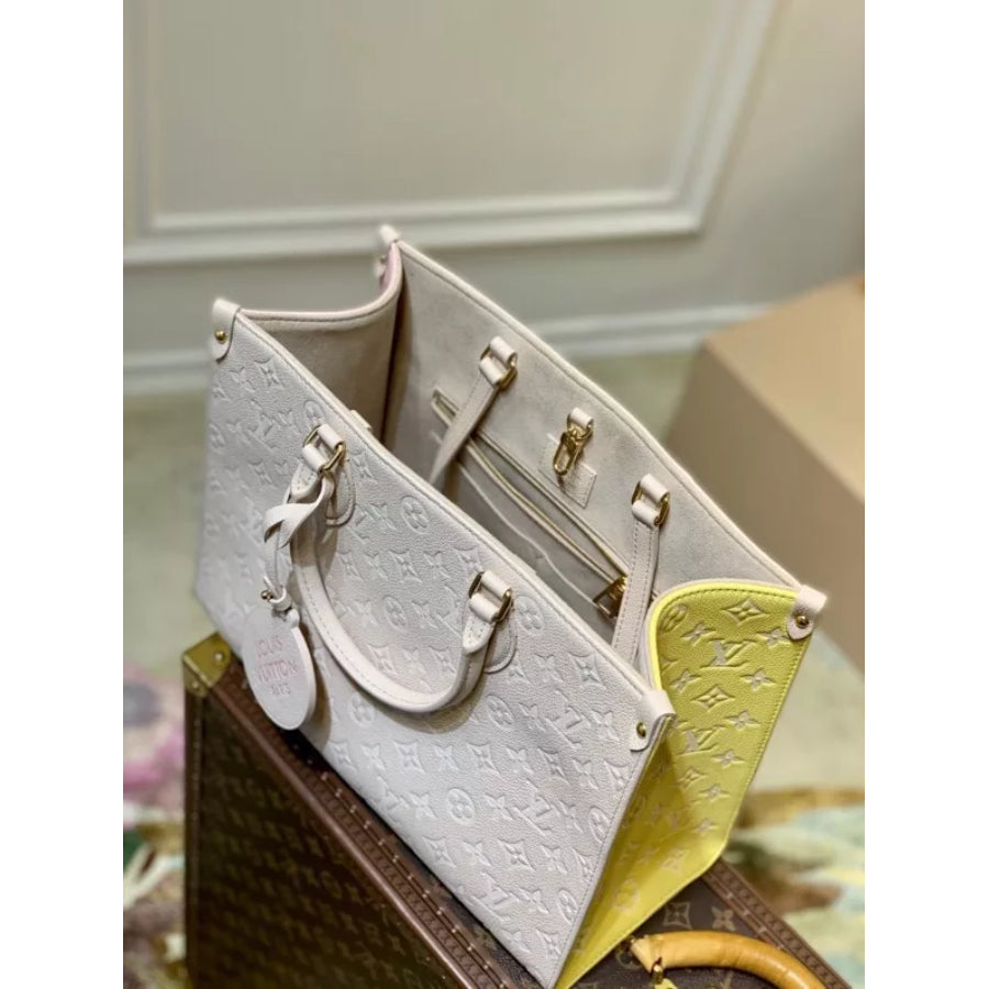 LOUIS VUITTON 35*27*14CM ON THE GO HANDBAG, COWHIDE