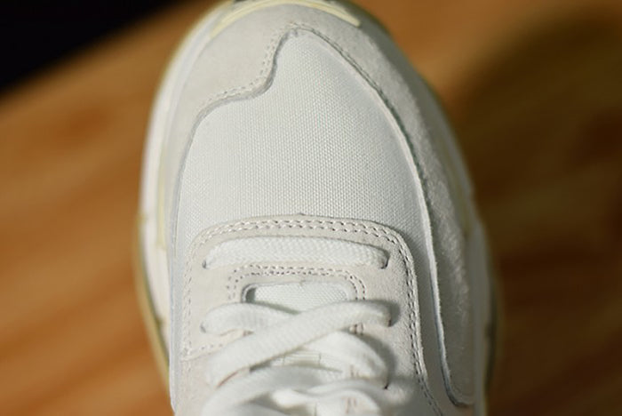 BALENCIAGA TRIPLE S WHITE SUEDE