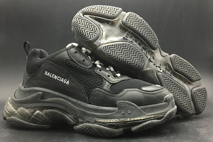 BALENCIAGA TRIPLE S TRAINER 'CLEAR SOLE' - BALENCIAGA -BLACK