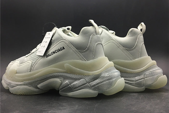 BALENCIAGA TRIPLE S TRAINER 'CLEAR SOLE' - BALENCIAGA - GREY