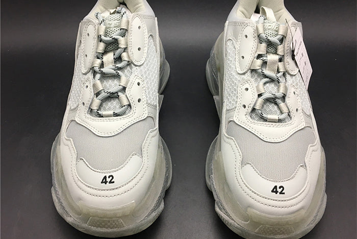 BALENCIAGA TRIPLE S TRAINER 'CLEAR SOLE' - BALENCIAGA - GREY