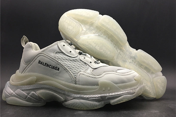 BALENCIAGA TRIPLE S TRAINER 'CLEAR SOLE' - BALENCIAGA - GREY