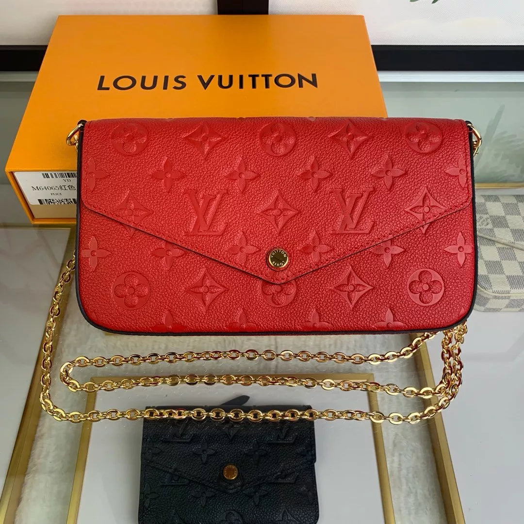 LOUIS VUITTON 21.0X 12.0X 3.0CM MONOGRAM EMPREINTE POCHETTE FÉLICIE