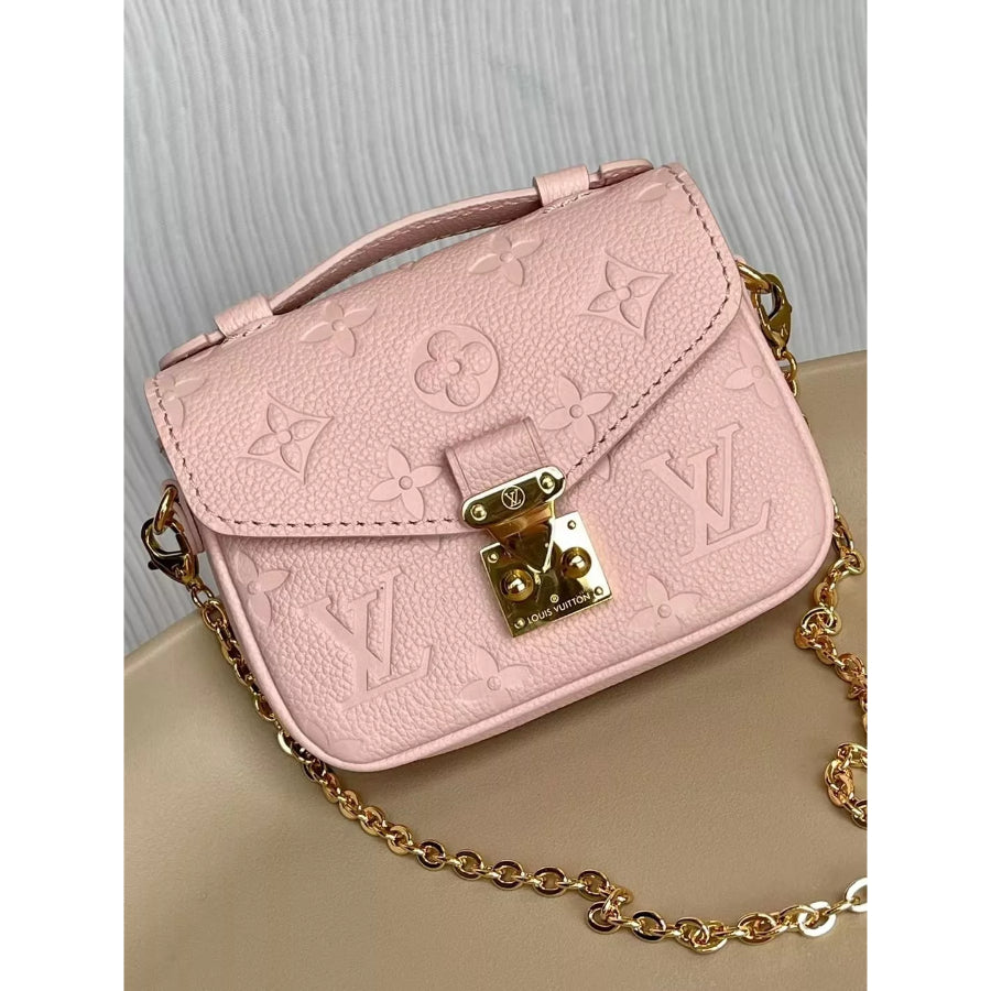 LOUIS VUITTON 14*11*3.5CM MICRO METIS CHAIN BAG, LEATHER