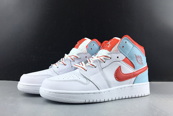 AIR JORDAN 1 MID "WHITE TOPAZ" (GS)