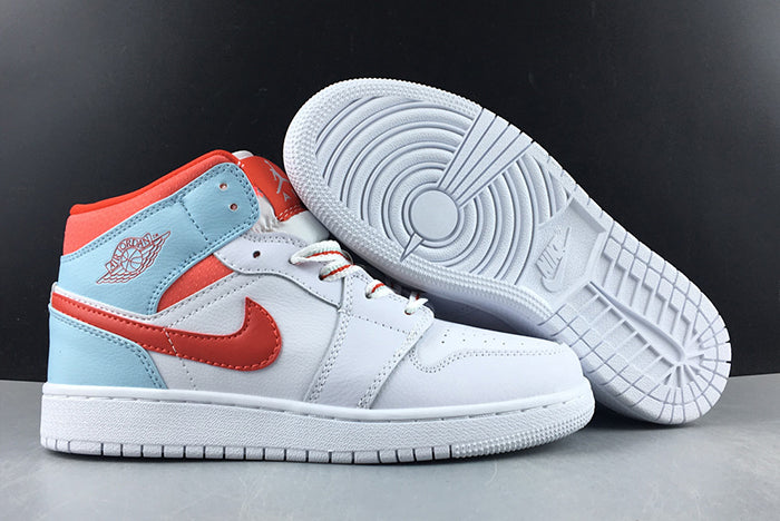 AIR JORDAN 1 MID "WHITE TOPAZ" (GS)