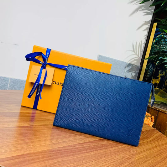 LOUIS VUITTON 27×20×3CM BLUE POCHETTE VOYAGE