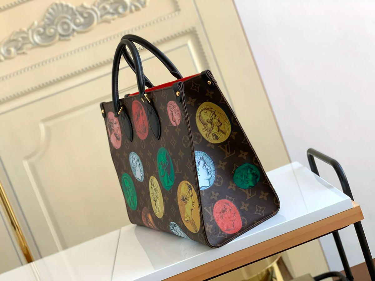 LOUIS VUITTON 35 X 27 X 14CM XFORNASETTI CAPSULE SERIES, ONTHEGO TOTE BAG