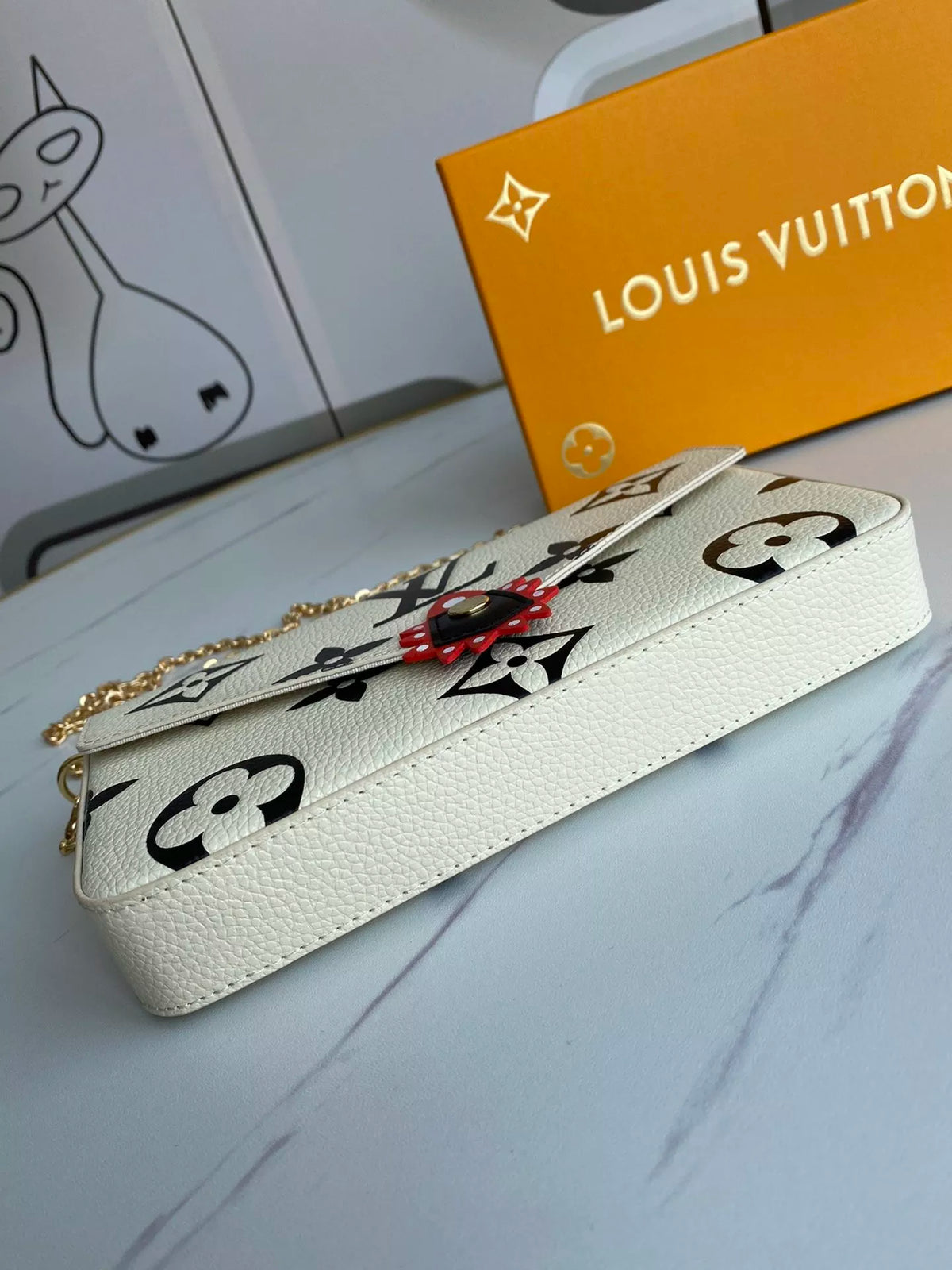 LOUIS VUITTON 21.0 X 12.0 X 3.0CM CRAFTY POCHETTE FÉLICIE BAG