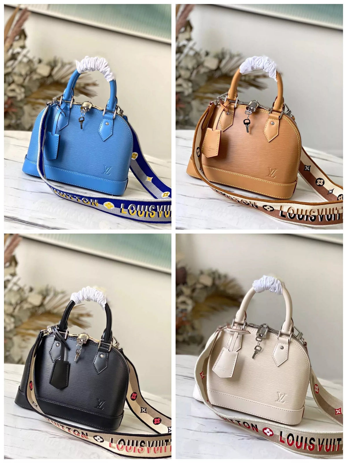 LOUIS VUITTON 23.5 X 17.5 X 11.5CM ALMA BB HANDBAG, EPI LEATHER