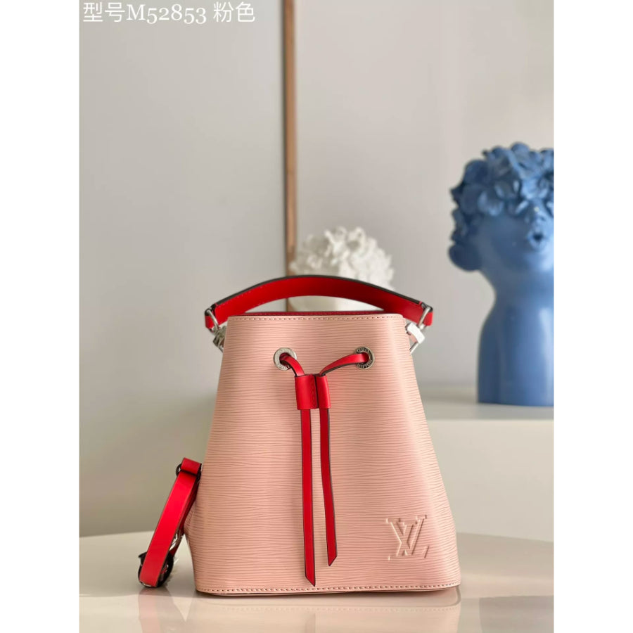 LOUIS VUITTON 20*20*13CM NEONOE BB BUCKET BAG, SPLASHED EPI LEATHER