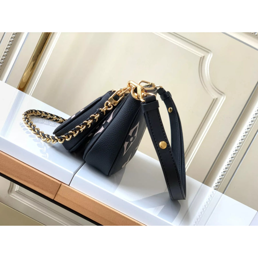 LOUIS VUITTON THREE PIECE MAHJONG BAG, FULL LEATHER PRINTING