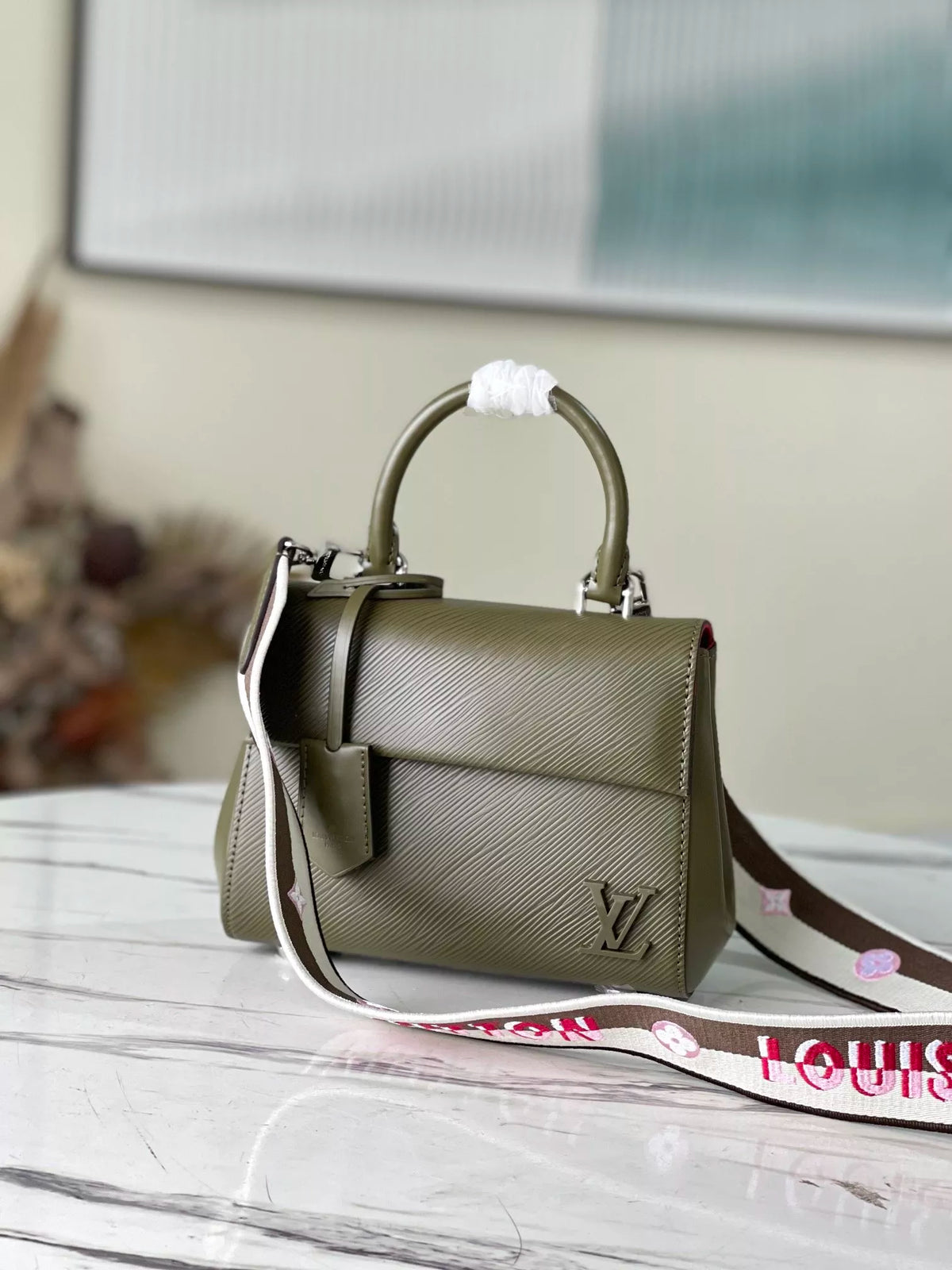 LOUIS VUITTON 20*16*7.5CM CLUNY MINI HANDBAG, EPI LEATHER
