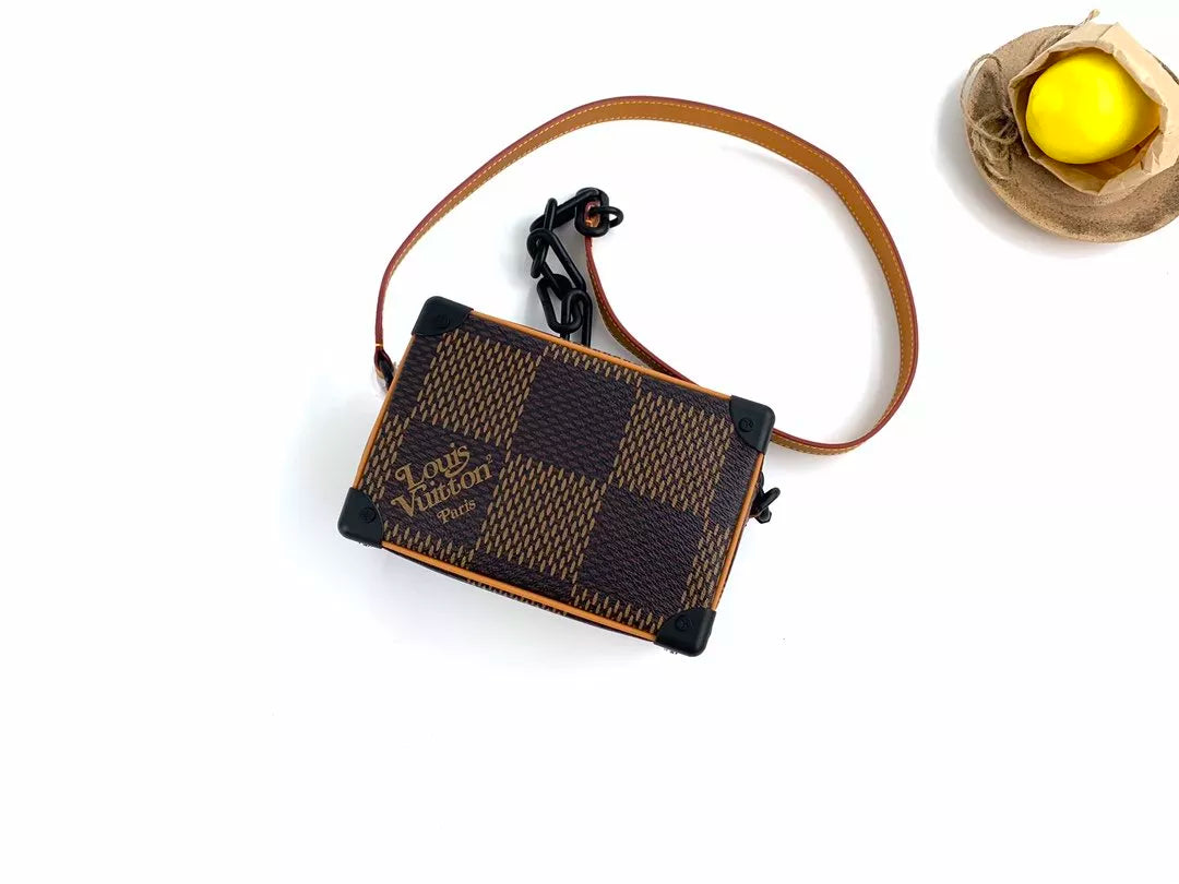 LOUIS VUITTON 18.5*13*8CM NIGO CO BRANDED MINI SOFT TRUNK BOX BAG