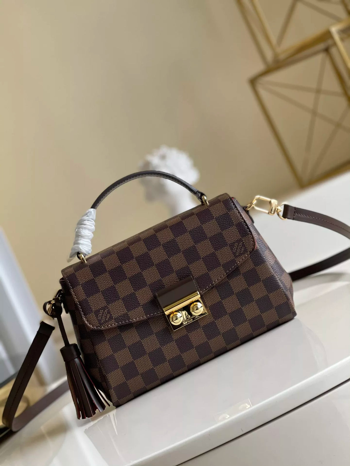 LOUIS VUITTON 24.5*24.2*9CM CROISETTE DAMIER
