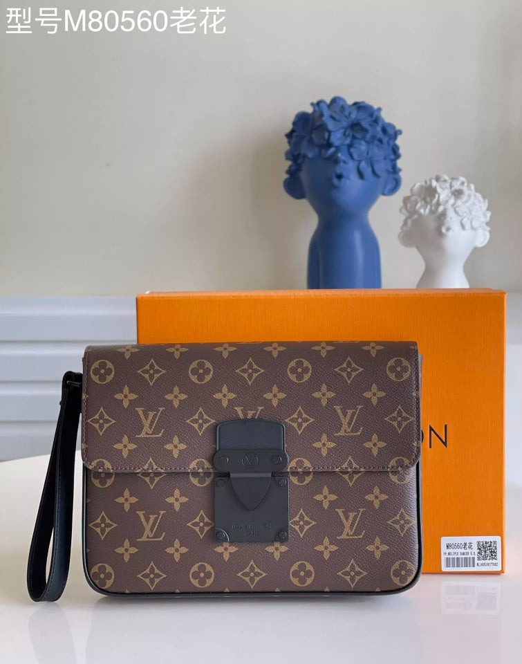 LOUIS VUITTON 27 X 21 X 3.5CM S LOCK 4A MONOGRAM MACASSAR