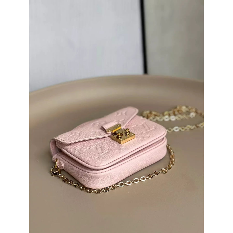 LOUIS VUITTON 14*11*3.5CM MICRO METIS CHAIN BAG, LEATHER