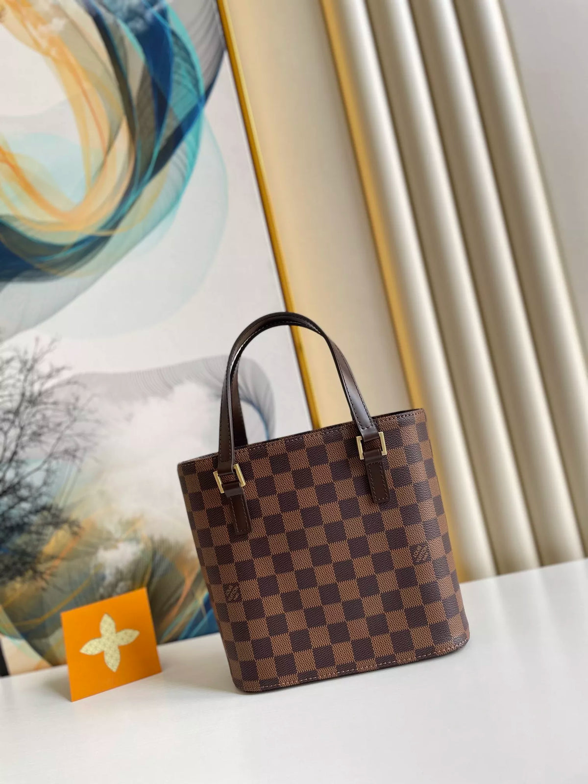 LOUIS VUITTON 23X21X8CM MONOGRAM N51172 DAMIER VINTAGE 2COLROS