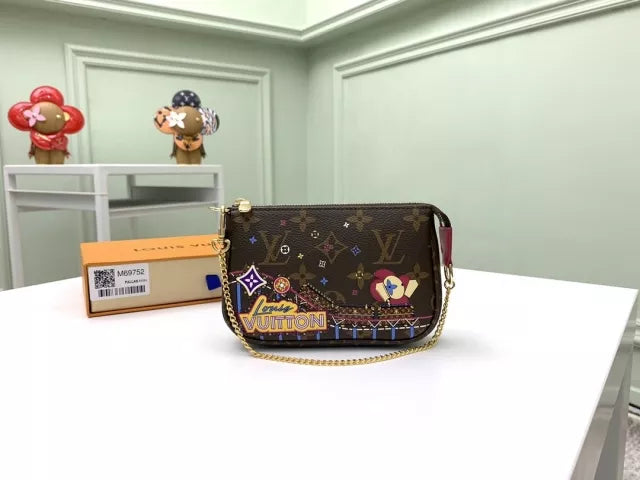 LOUIS VUITTON 15.5 X 10.5 X 4.0 CM POCHETTE MONOGRAM DAMIER EBENE