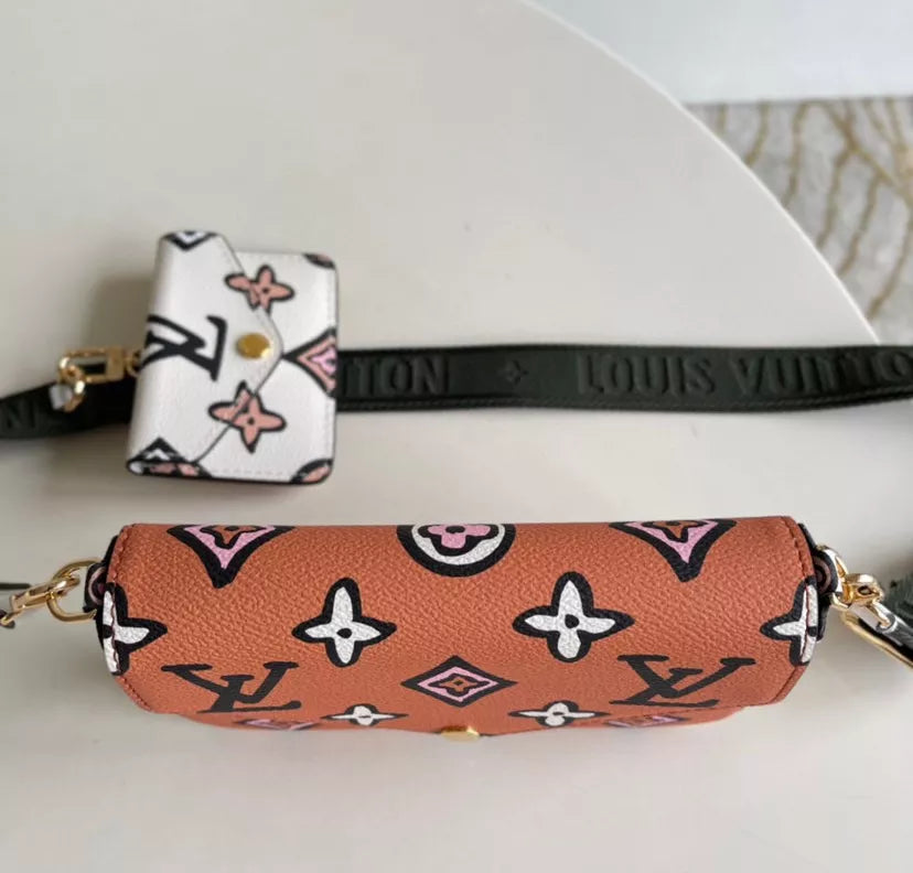 LOUIS VUITTON WILD AT HEART MULTI CHETTE FÉLICIE 17X9.6X3.5CM