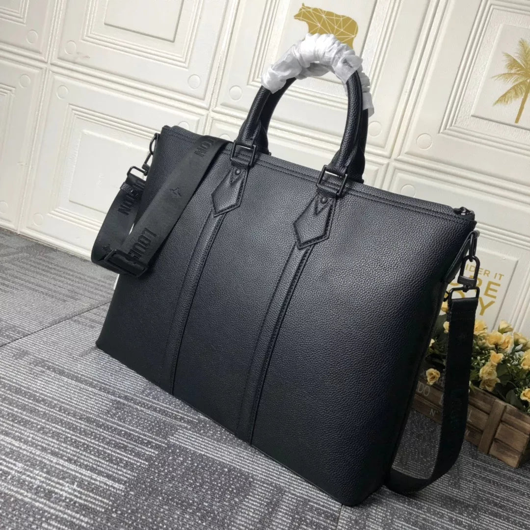 LOUIS VUITTON BRIEFCASE BRIEFCASE, AEROGRAM GRAIN COW LEATHER