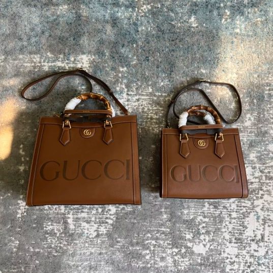 LOUIS VUITTON 35*30*14CM 660195 27*24*11CM DIANA SERIES, BAMBOO TOTE BAG, FULL LEATHER