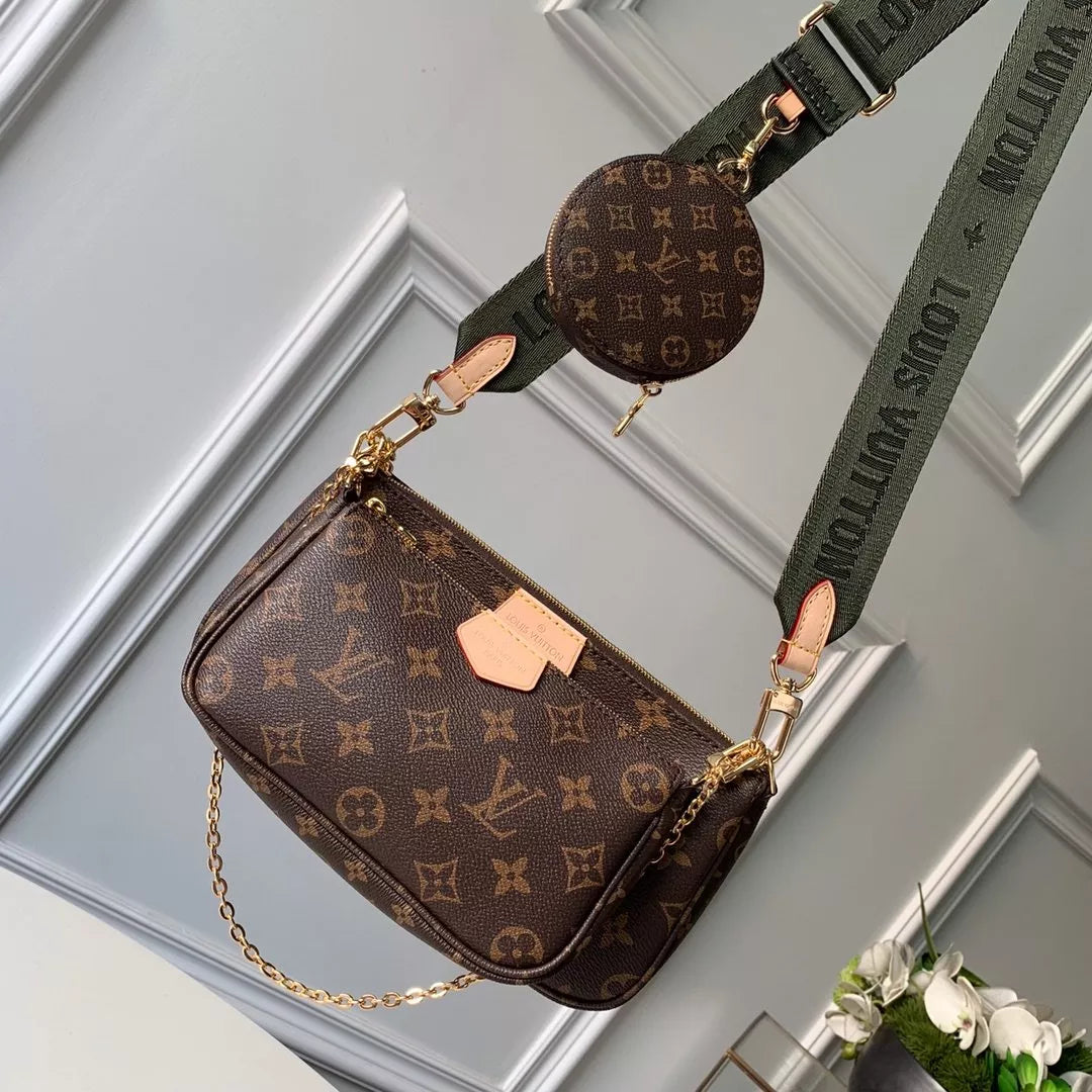 LOUIS VUITTON 24×13×4.5CM 19.5×11×4CM 9.5×2CM MONOGRAM MULTI POCHETTE