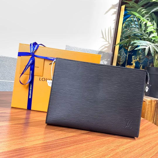 LOUIS VUITTON 27×20×3CM BLACK POCHETTE VOYAGE