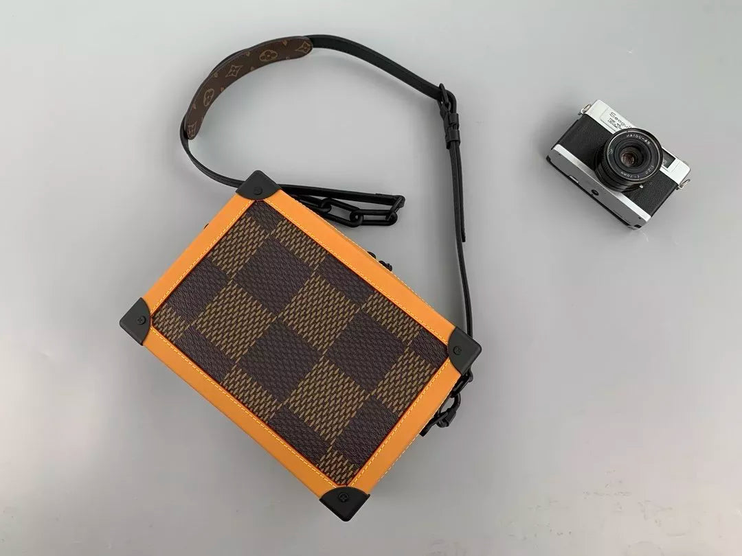 LOUIS VUITTON 25*18*10CM CHECKERED SOFT TRUNK CO BRANDED BOX BAG