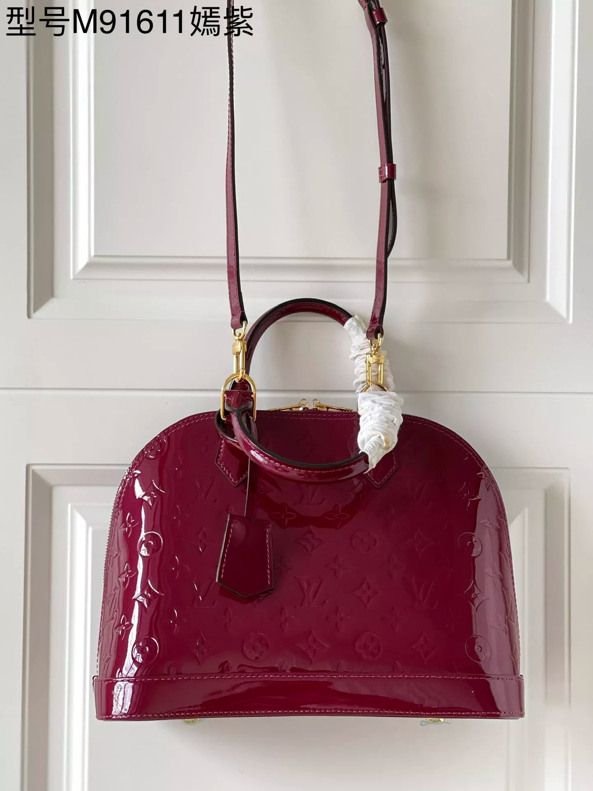 LOUIS VUITTON 32 X 24 X 15CM ALMA BB MONOGRAM VERNIS 7COLORS