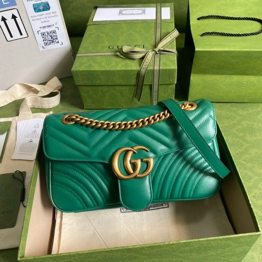 LOUIS VUITTON 27*19*10.5CM 547260 21*15*8CM 443497 26*15*7CM 446744 22*13*6CM 476433 16.5*10*5CM MARMONT SERIES GREEN IMPORTED ORIGINAL