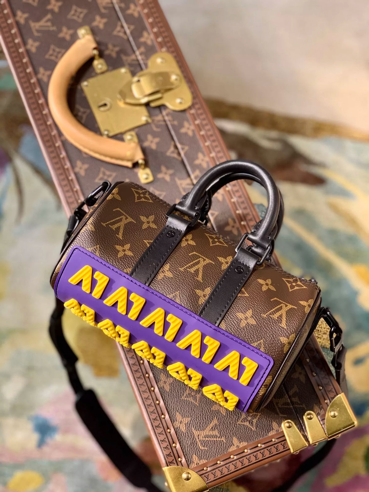 LOUIS VUITTON 20*10*5CM LETTER SERIES, HANDBAG FLOWER MATERIAL