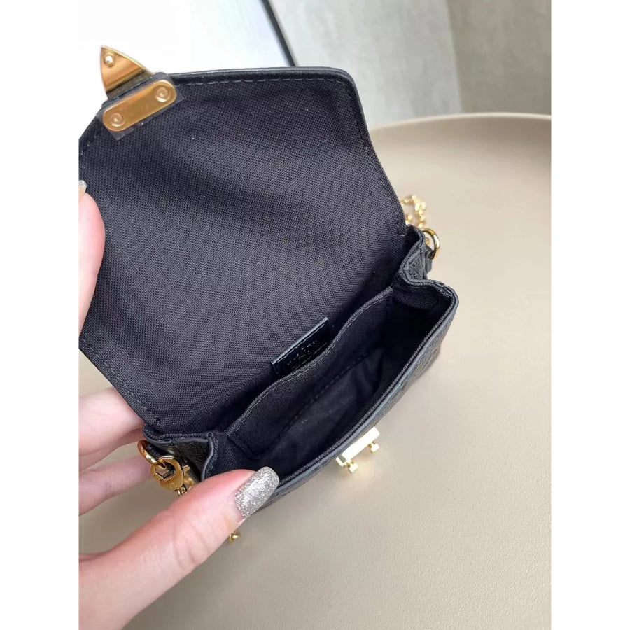LOUIS VUITTON 14*11*3.5CM MICRO METIS CHAIN BAG, LEATHER