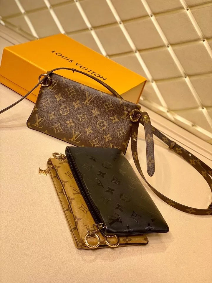 LOUIS VUITTON 22.0 X 17.0 X 6.0 CM POCHETTE DOUBLE BAG
