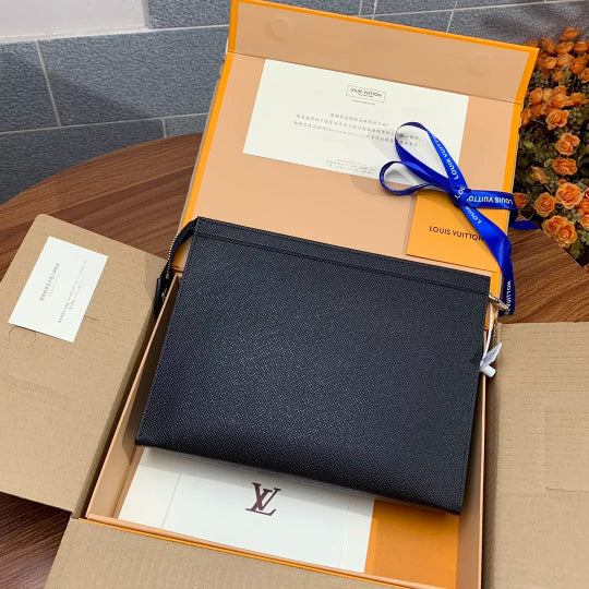 LOUIS VUITTON 27×20×3CM BLACK POCHETTE VOYAGE