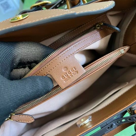 LOUIS VUITTON 35*30*14CM 660195 27*24*11CM DIANA SERIES, BAMBOO TOTE BAG, FULL LEATHER