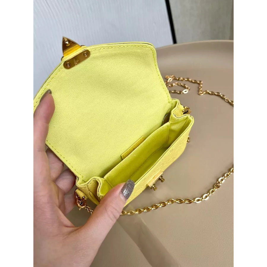 LOUIS VUITTON 14*11*3.5CM MICRO METIS CHAIN BAG, LEATHER