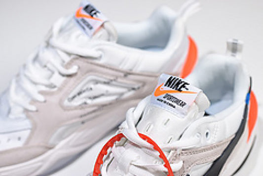 NIKE M2K TEKNO OFF-WHITE "WHITE, BLACK & TEAM ORANGE"