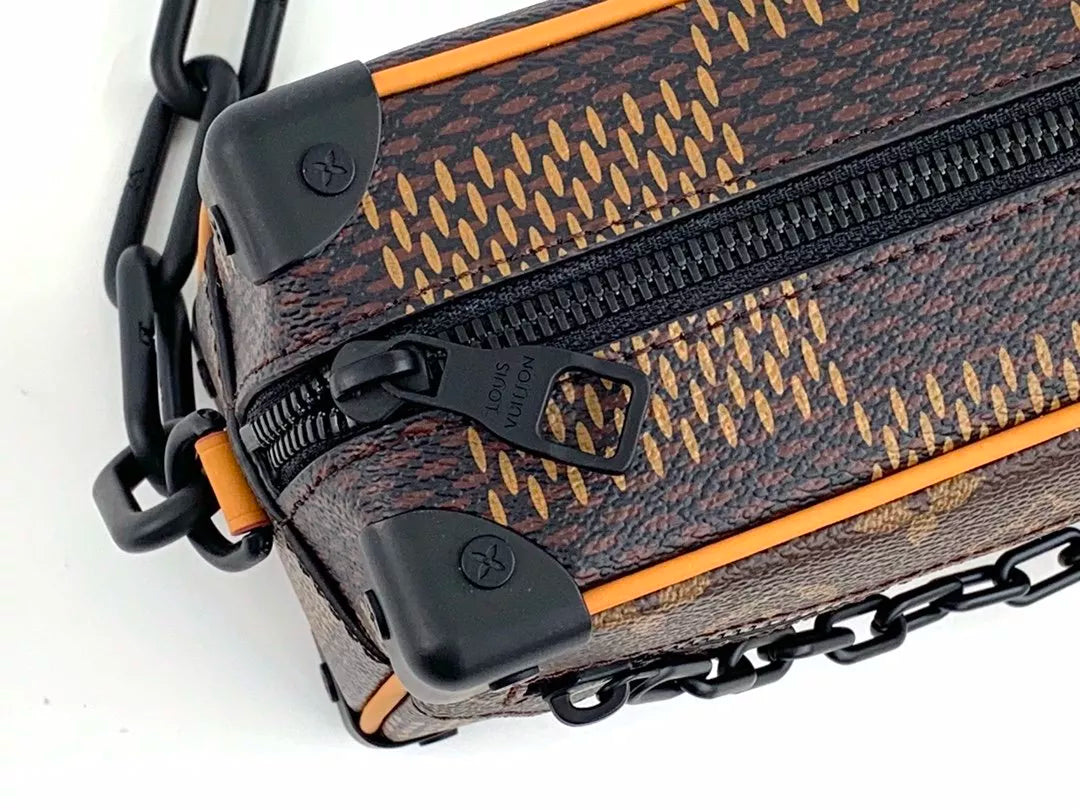 LOUIS VUITTON 18.5*13*8CM NIGO CO BRANDED MINI SOFT TRUNK BOX BAG