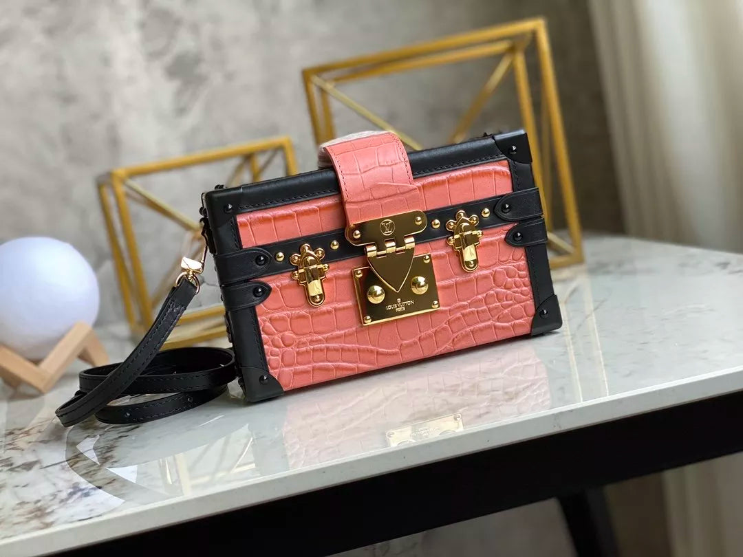 LOUIS VUITTON 19×5×11.5CM PETITE MALLE BOX ALLIGATOR SKIN