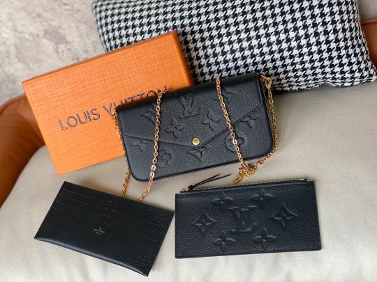 LOUIS VUITTON  21.0 X 12.0 X 3.0CM WILD AT HEART POCHETTE FÉLICIE MONOGRAM EMPREINTE