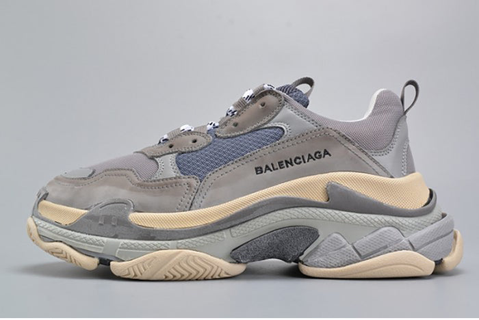 BALENCIAGA 17FW TRIPLE S WASHED SHOW SNEA GREY MENS