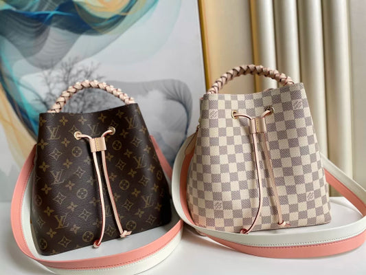 LOUIS VUITTON 26×26×17.5CM NÉONOÉ MM DAMIER AZUR